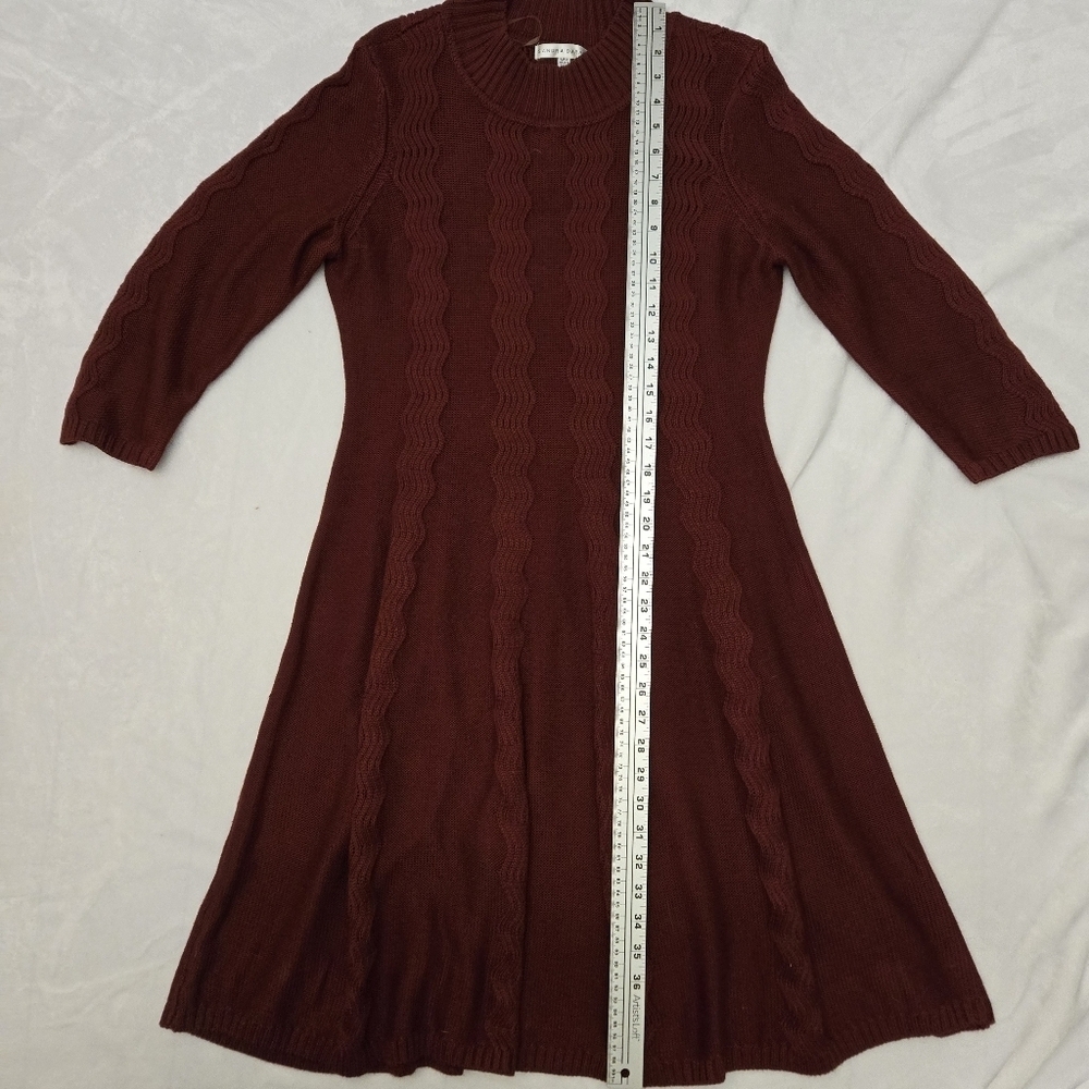 Cable Knit Rust Dress - Picture 2 of 7